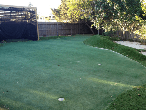 Brad's backyard golf green