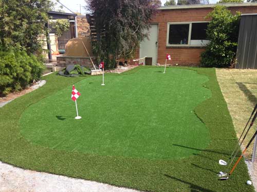 A perfect putting green for the backyard
