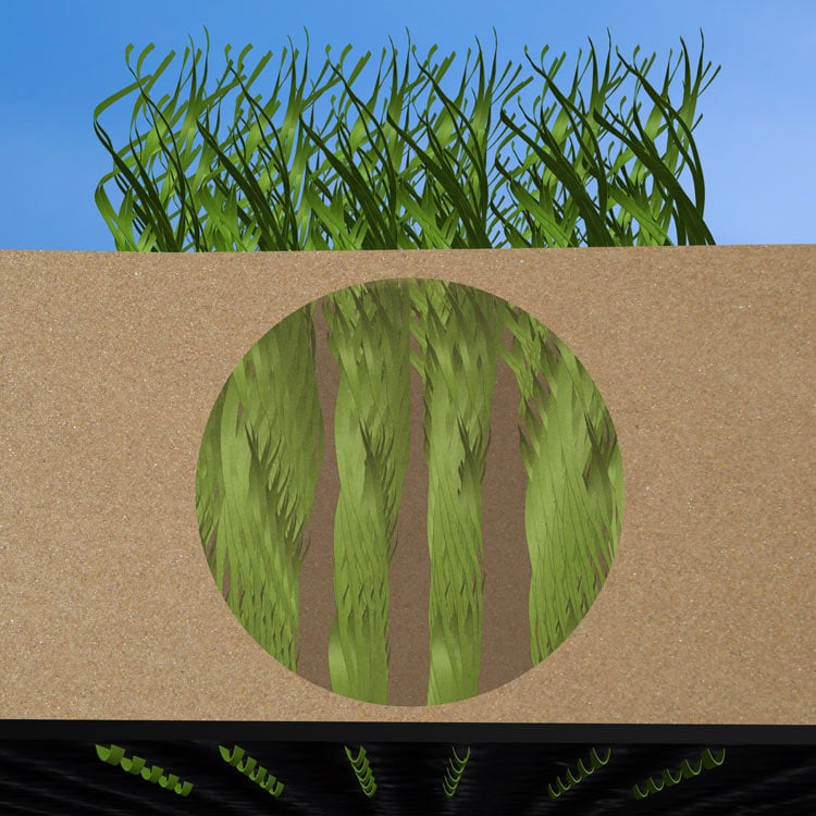 Helix Yarn - the hero product of synthetic golf greens