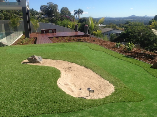 Top section has three holes and a bunker