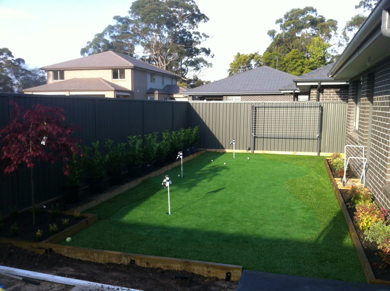 backyard synthetic golf green