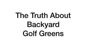 backyard golf greens